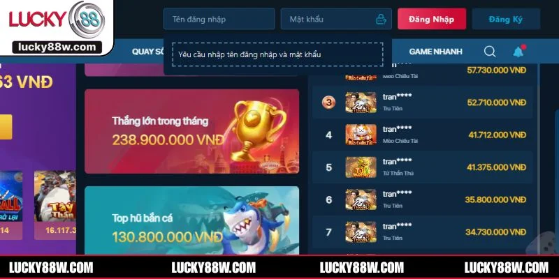 Thành viên phải hoàn thành quá trình đăng ký trước khi tiến hành đăng nhập