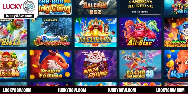 Kho vũ khí đa dạng giúp thành viên dễ dàng săn thưởng tại Bắn Cá LUCKY88